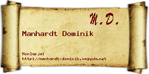 Manhardt Dominik névjegykártya